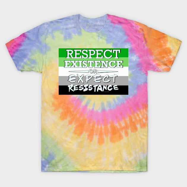 Respect Exsistence or Expect Resistance, Agender Pride Flag T-Shirt by aadventures